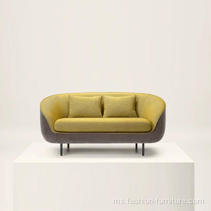 Tempat letak tangan Fabrik Futon Couch dua tempat duduk sofa